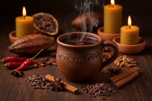 Recette cacao chaud épicé façon Maya — sans sucre, sans lait