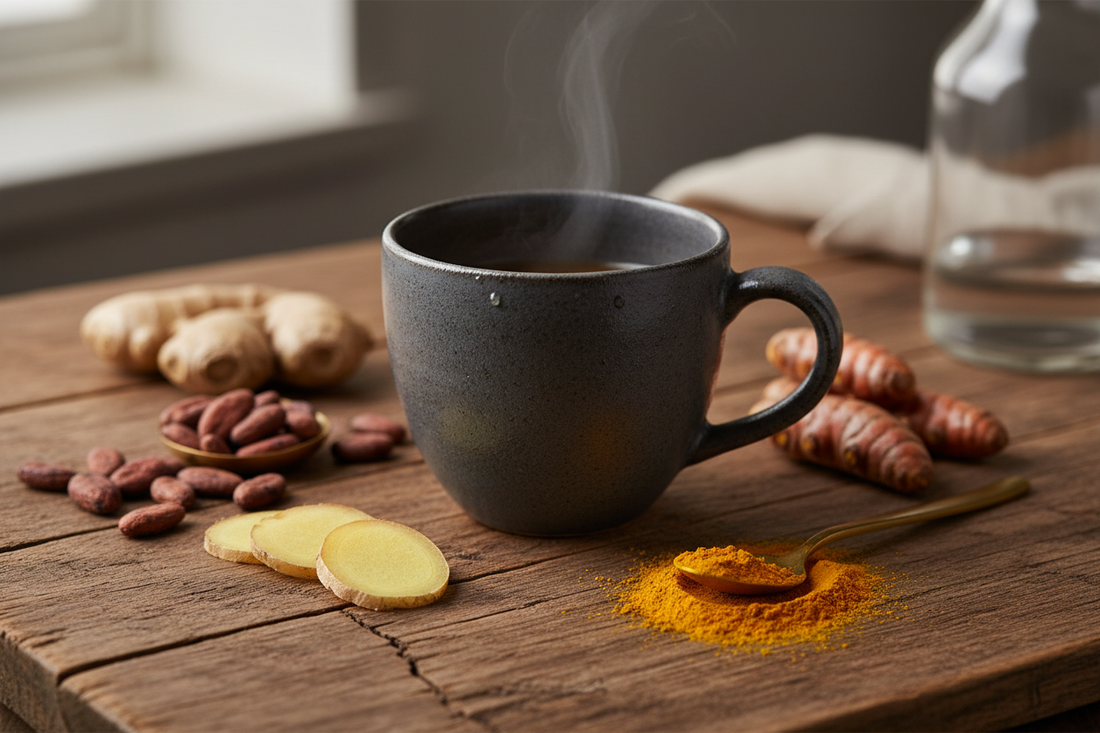 Infusion de cacao gingembre et curcuma : la recette énergie légère