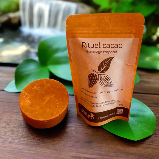 Pack Beauté Brute au Cacao — Duo Soin Naturel Peau & Cheveux
Savon-Shampoing + Gommage 100% cacao cru